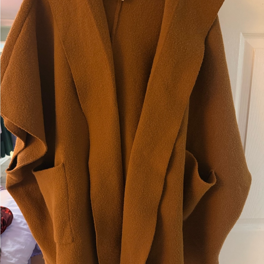 Free People Hooded Shawl Sweater Cape